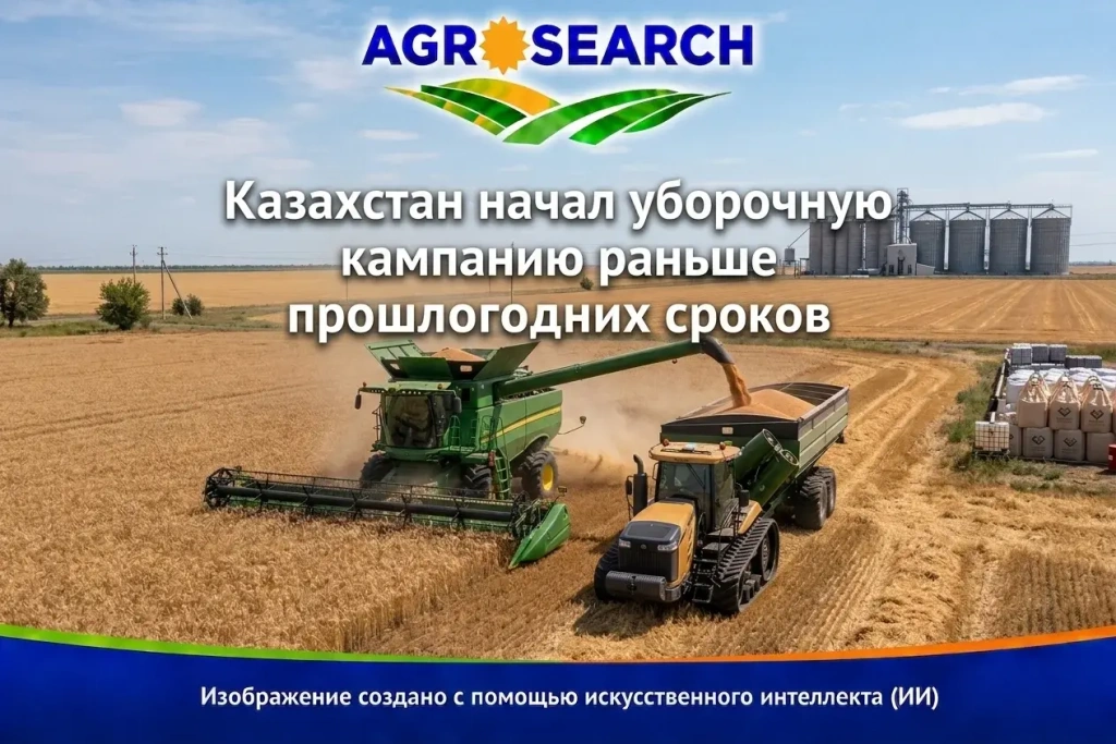 Казахстан начал уборочную кампанию раньше прошлогодних сроков