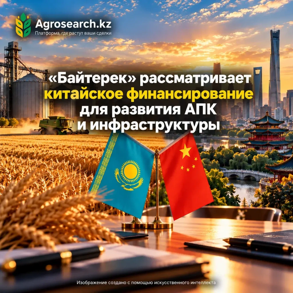 «Байтерек» рассматривает китайское финансирование для развития АПК и инфраструктуры