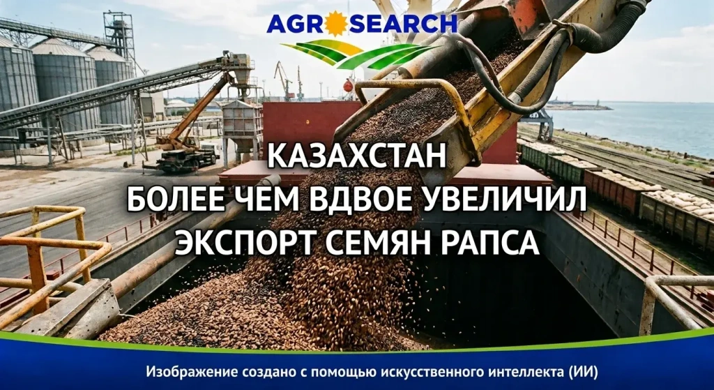 Казахстан более чем вдвое увеличил экспорт семян рапса